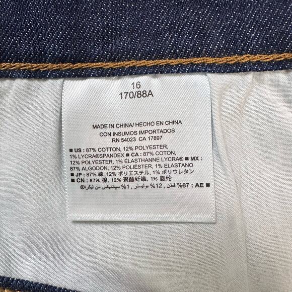 Old Navy Sweetheart Dark Wash Denim Cuffed Jean Short Womens Size 16 High Waist - Picture 7 of 8